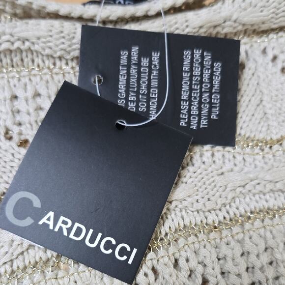Carducci Open-Knit Short Sleeve Sweater – Size‎ L (NWT) - Picture 4 of 5